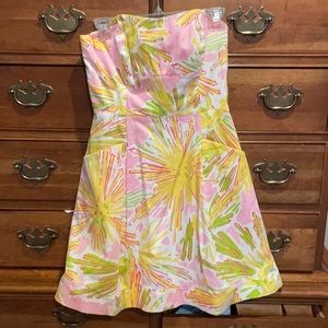 Lily Pulitzer strapless dress with pockets